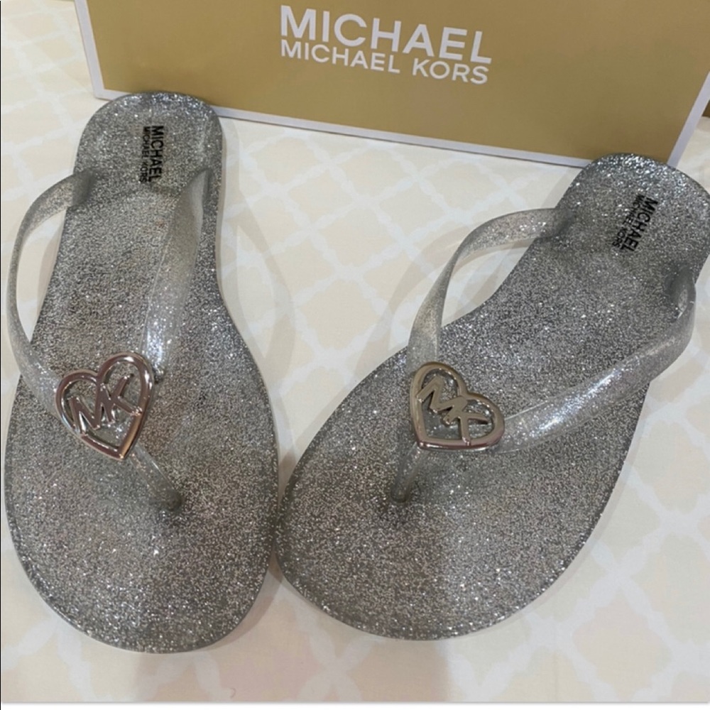 Girls MK flip flops
